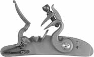 Late English Flint Lock,
left hand, with gooseneck cock,
made in the USA, by L&R